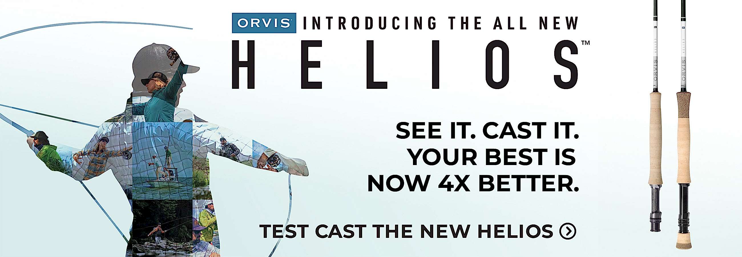 ORVIS HELIOS 4 Fliegenrute - YOUR BEST IS NOW 4X BETTER. Fliegenfischen - GRATIS-Versand für Bestellungen ab € 49